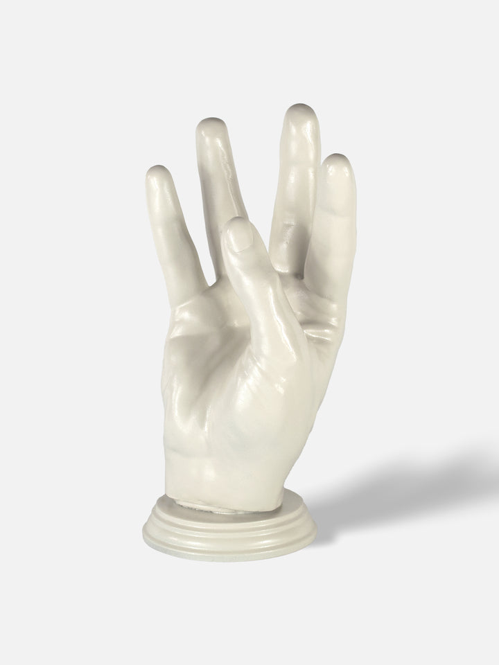 Hand Wine Holder - High / White