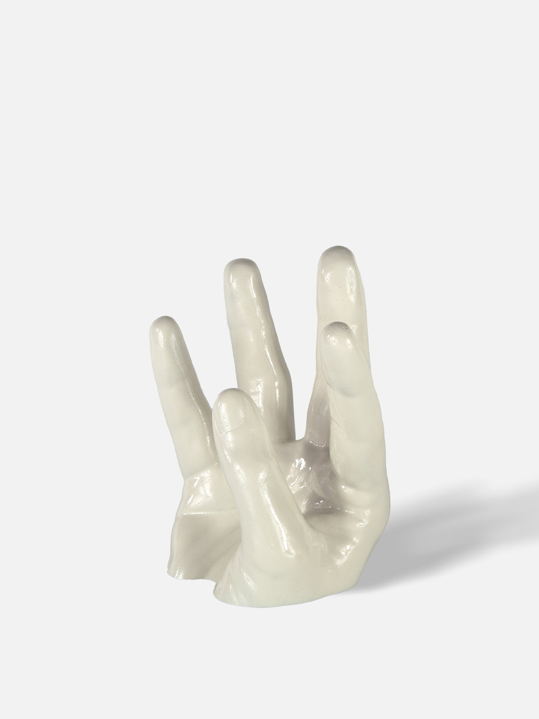 Hand Wine Holder - Low / Whte