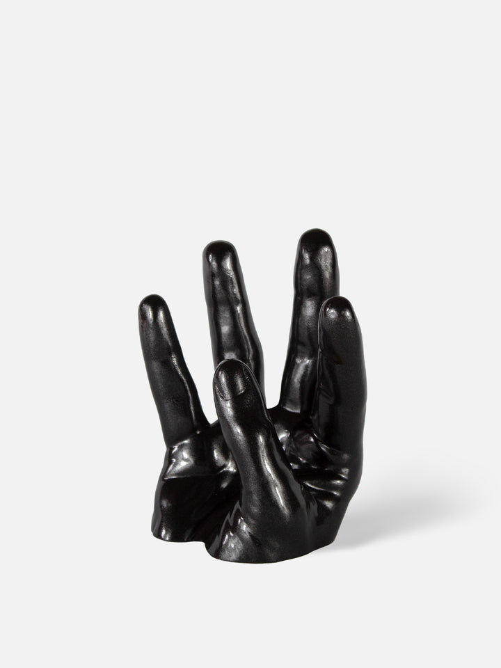 Hand Wine Holder - Low / Black