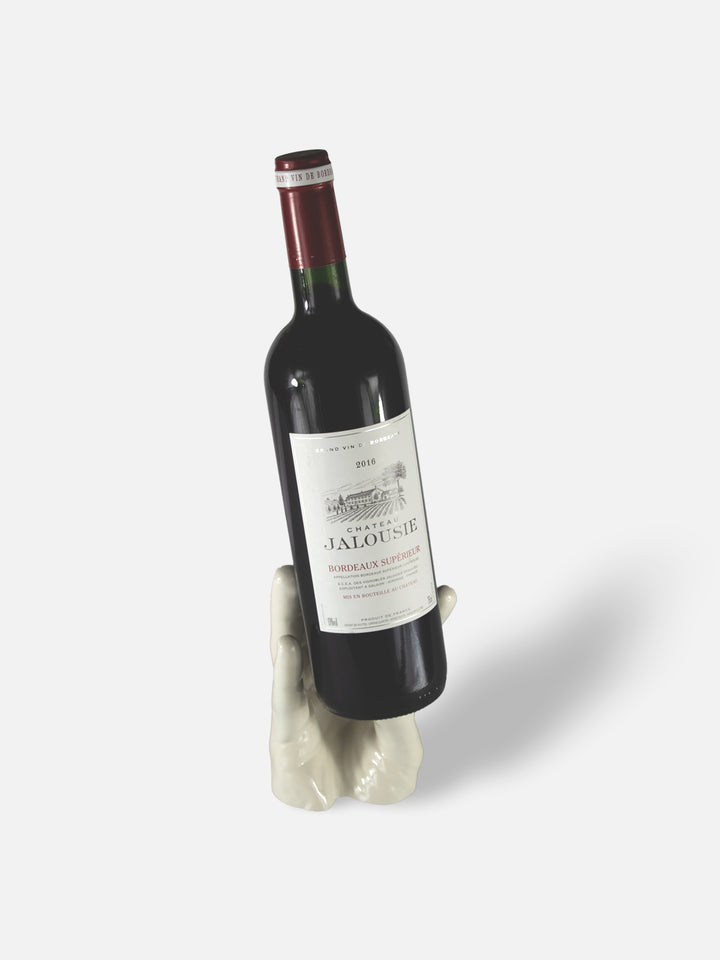 Hand Wine Holder - Low / Whte
