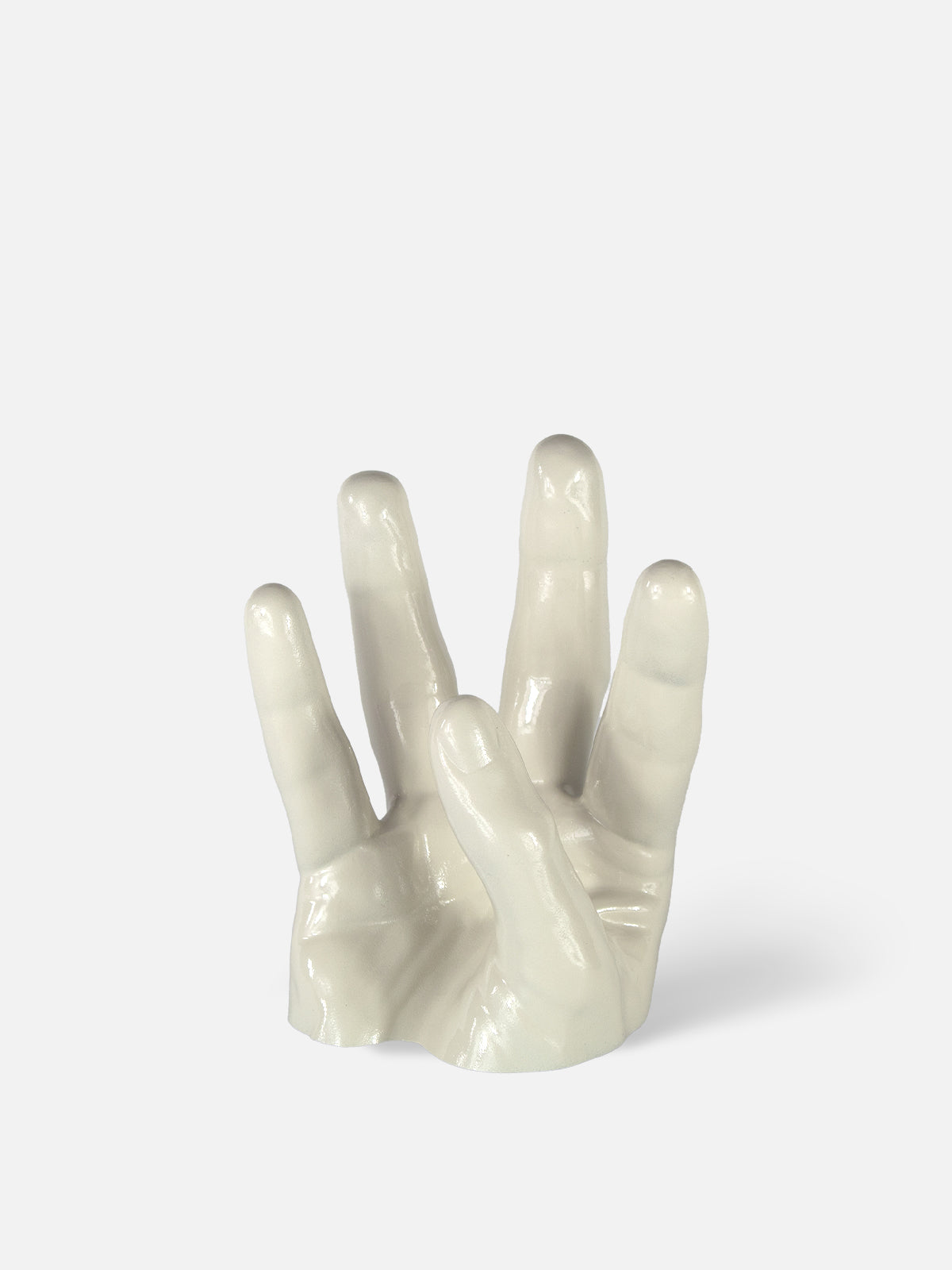 Hand Wine Holder - Low / Whte