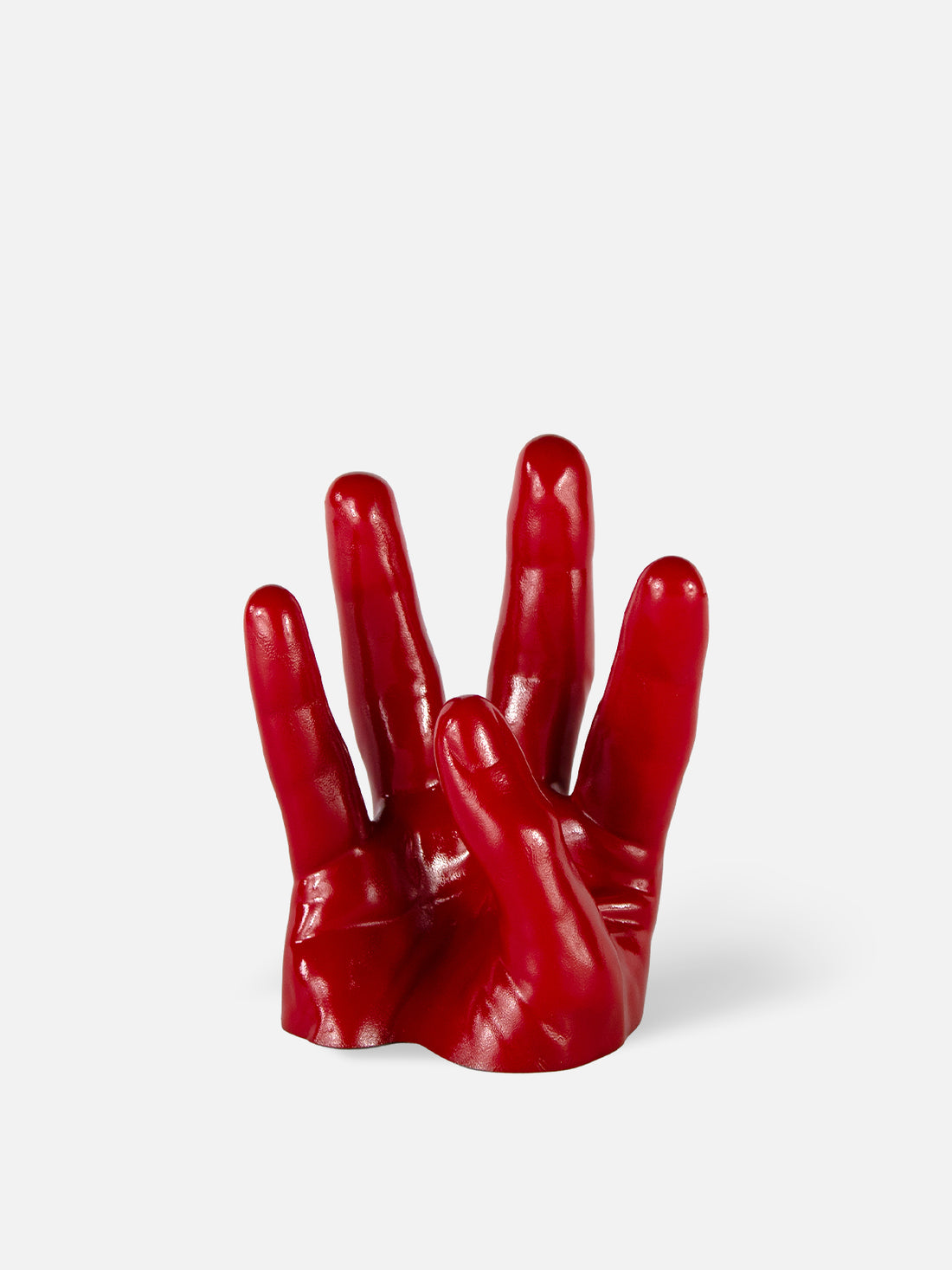 Hand Wine Holder - Low / Red
