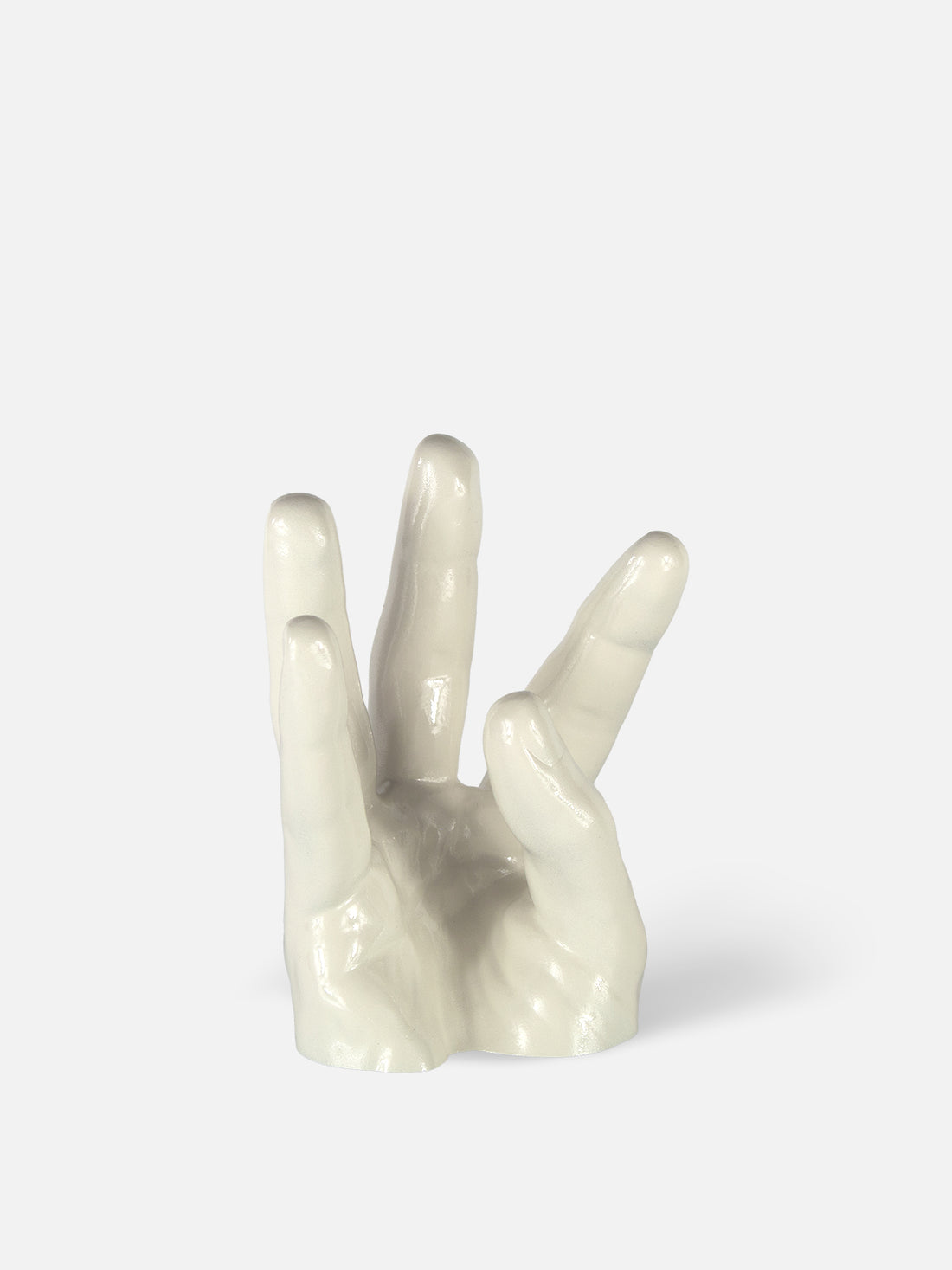 Hand Wine Holder - Low / Whte