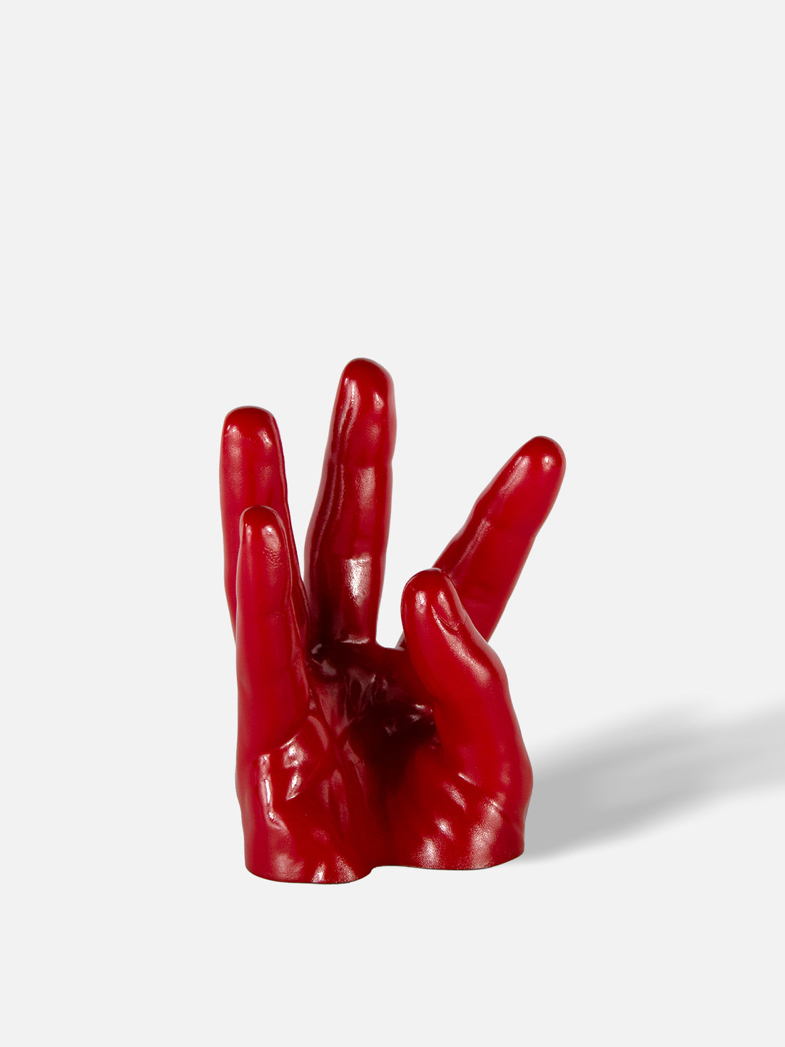 Hand Wine Holder - Low / Red