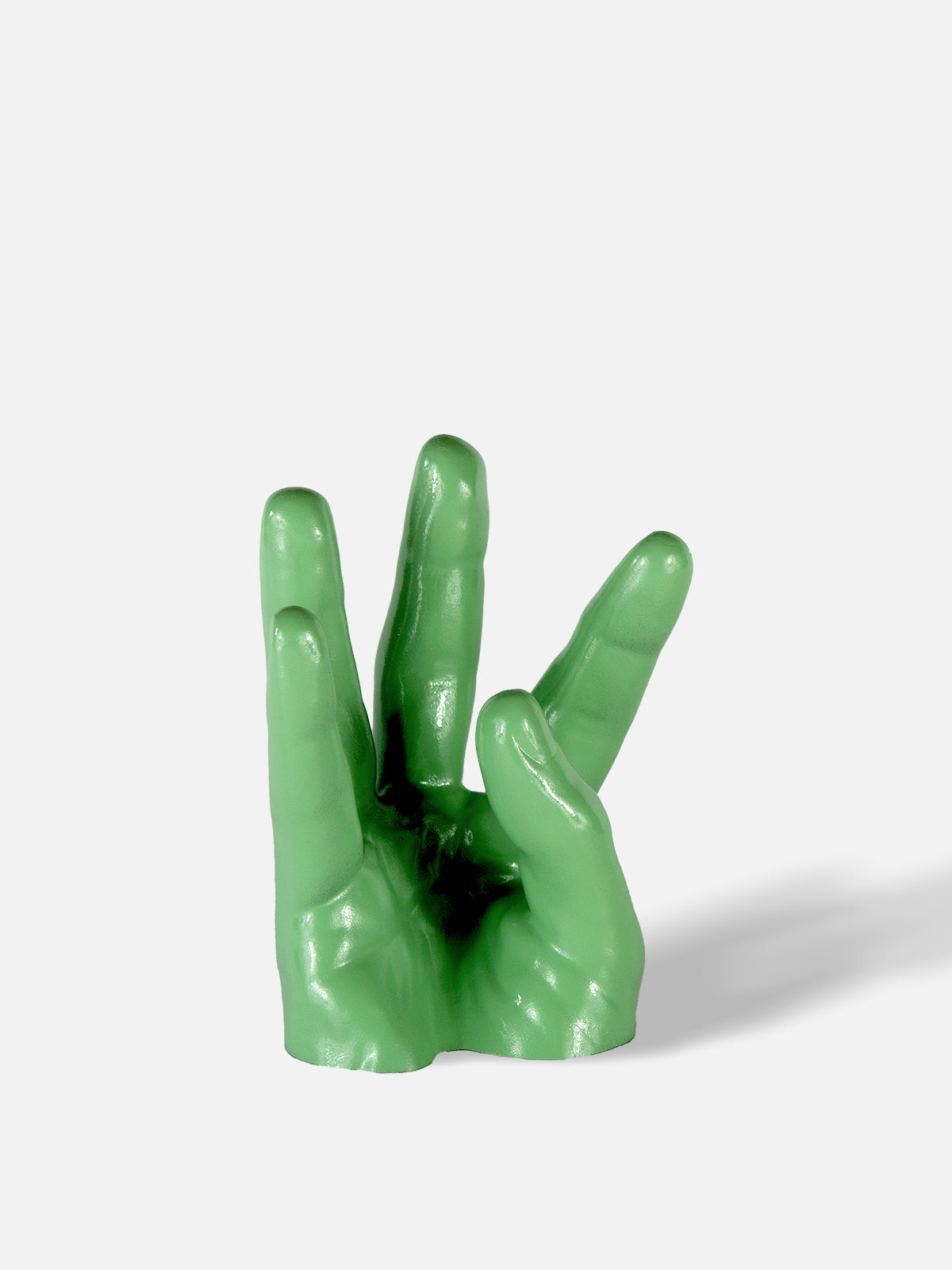 Hand Wine Holder - Low / Green
