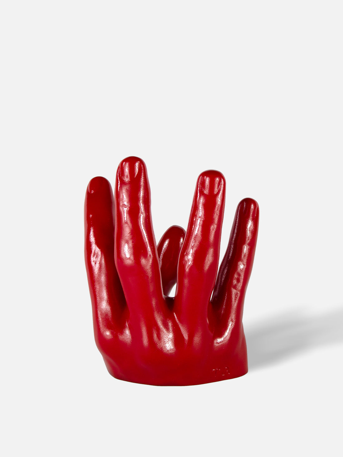 Hand Wine Holder - Low / Red