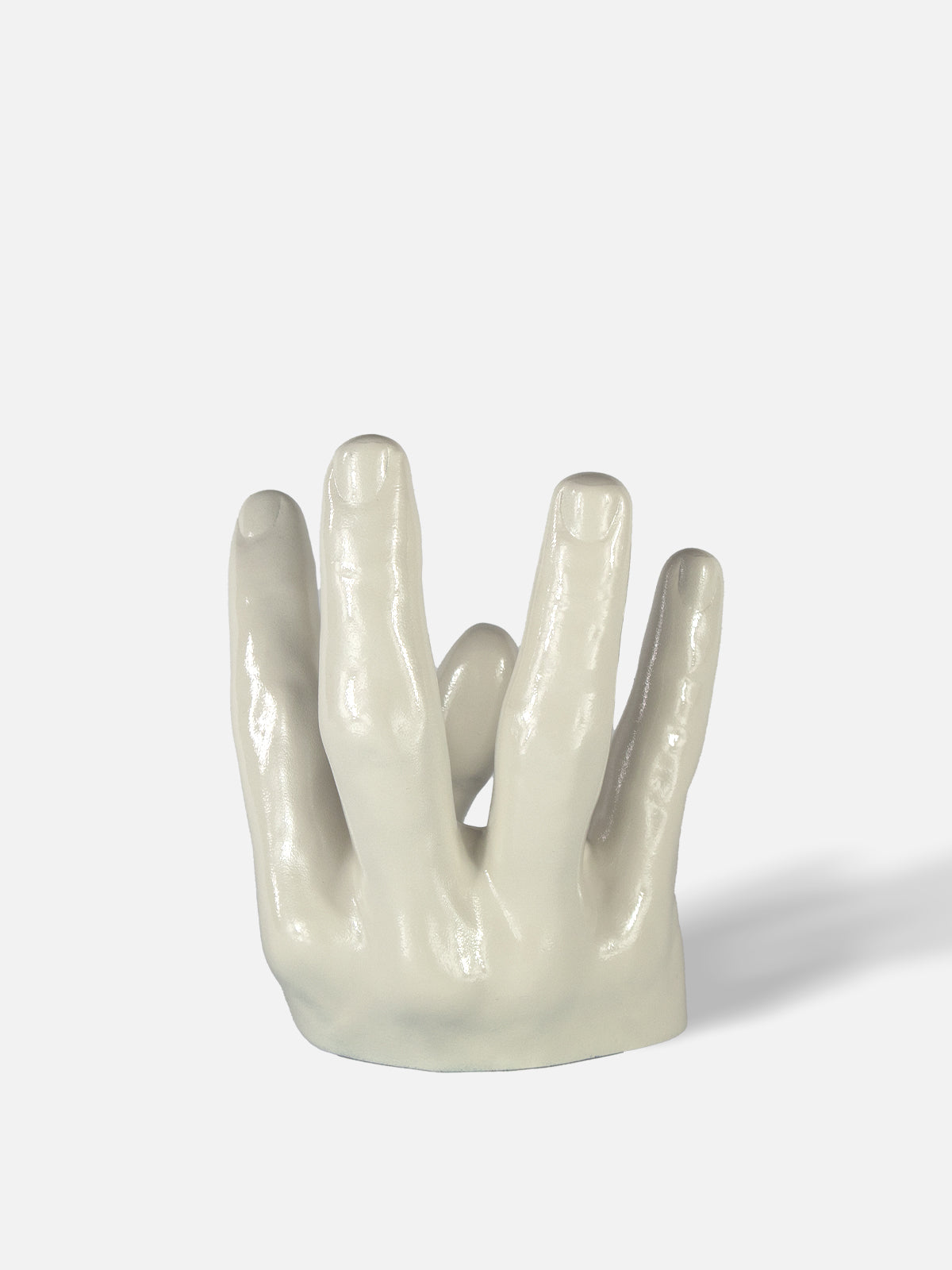 Hand Wine Holder - Low / Whte